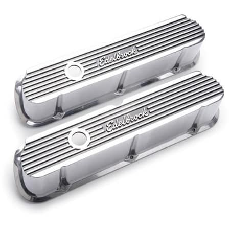 Edelbrock Edelbrock E11-4264 Elite II SBF Tall Valve Covers; Polished - Ford E11-4264